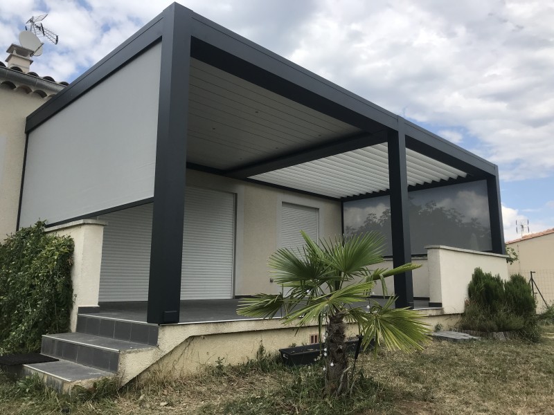 pergola bioclimatique 8x4 sur SISTERON